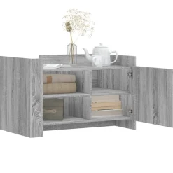 Tables-vidaXL Table basse 80x50x50 cm Bois d'ingénierie Sonoma gris