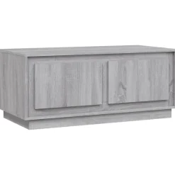 Tables-vidaXL Table basse 102x50x44 cm bois d'ingénierie Sonoma gris