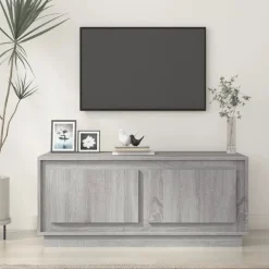 Tables-vidaXL Table basse 102x50x44 cm bois d'ingénierie Sonoma gris