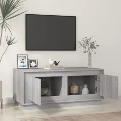 Tables-vidaXL Table basse 102x50x44 cm bois d'ingénierie Sonoma gris