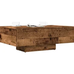 Tables-vidaXL Table basse vieux bois 85x55x31 cm bois d'ingénierie Bois ancien