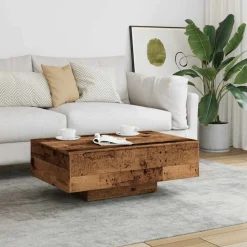 Tables-vidaXL Table basse vieux bois 85x55x31 cm bois d'ingénierie Bois ancien