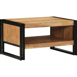 Tables-vidaXL Table basse 70x50x38 cm bois massif acacia Marron