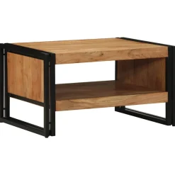 Tables-vidaXL Table basse 70x50x38 cm bois massif acacia Marron