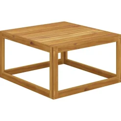 Mobilier De Jardin-vidaXL Table basse 68x68x29 cm Bois d'acacia solide Cr&egrave;me