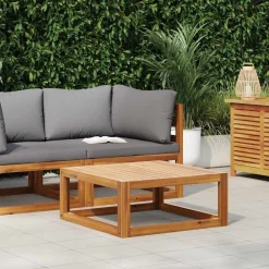 Mobilier De Jardin-vidaXL Table basse 68x68x29 cm Bois d'acacia solide Cr&egrave;me