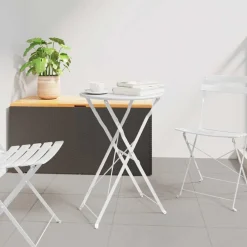 vidaXL Table bistrot Ø 50 x 71 cm Acier revêtu de poudre