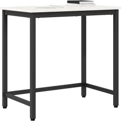 vidaXL table 80 x 50 x 77 cm Bois d'ingénierie et acier