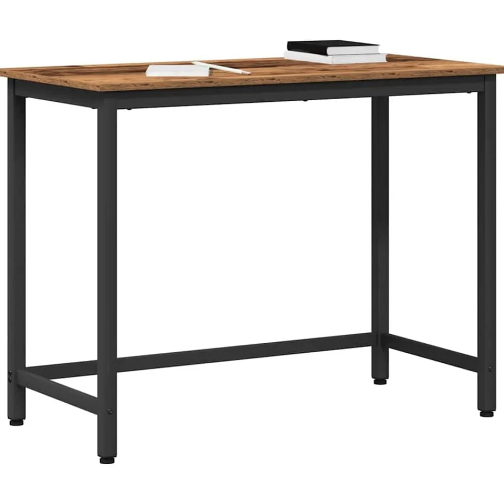Meubles De Bureau-vidaXL table 80 x 50 x 76,5 cm Bois d'ingénierie et acier Bois ancien