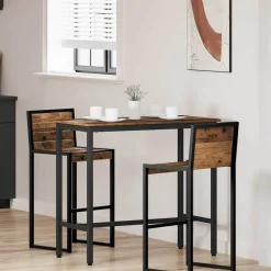 Tables-vidaXL table 100 x 50 x 90,5 cm Bois d'ingénierie et acier Bois ancien