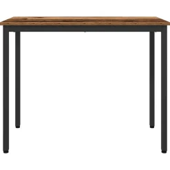 Tables-vidaXL table 100 x 50 x 76,5 cm Bois d'ingénierie et acier Bois ancien