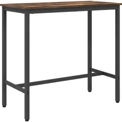 Tables-vidaXL table Chêne fumé 100 x 50 x 90,5 cm Bois d'ingénierie et acier Ch&ecirc;ne fumé