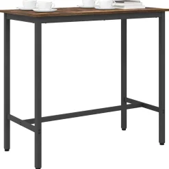 Tables-vidaXL table Chêne fumé 100 x 50 x 90,5 cm Bois d'ingénierie et acier Ch&ecirc;ne fumé