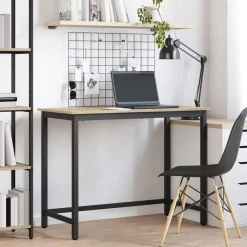 Meubles De Bureau-vidaXL table Chêne Sonoma 80 x 50 x 76,5 cm Bois d'ingénierie et acier Ch&ecirc;ne sonoma