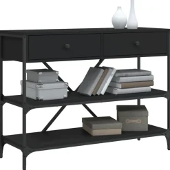 vidaXL Table console avec tiroirs et étagères bois d'ingénierie