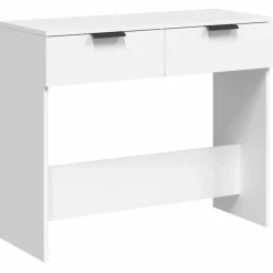 Tables-vidaXL Table console 90x36x75 cm Bois d'ingénierie Blanc