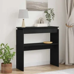 Tables-vidaXL Table console 80x30x80 cm bois d'ingénierie Blanc