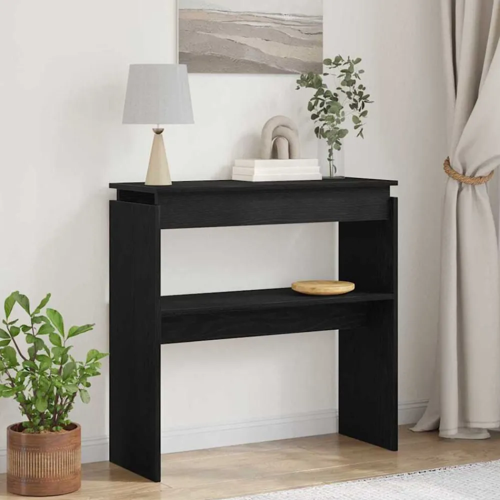 Tables-vidaXL Table console 80x30x80 cm bois d'ingénierie Blanc