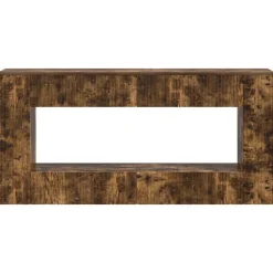 Tables-vidaXL Table console Chêne Fumé 155 x 29 x 74 cm Bois d’ingénierie Ch&ecirc;ne fumé
