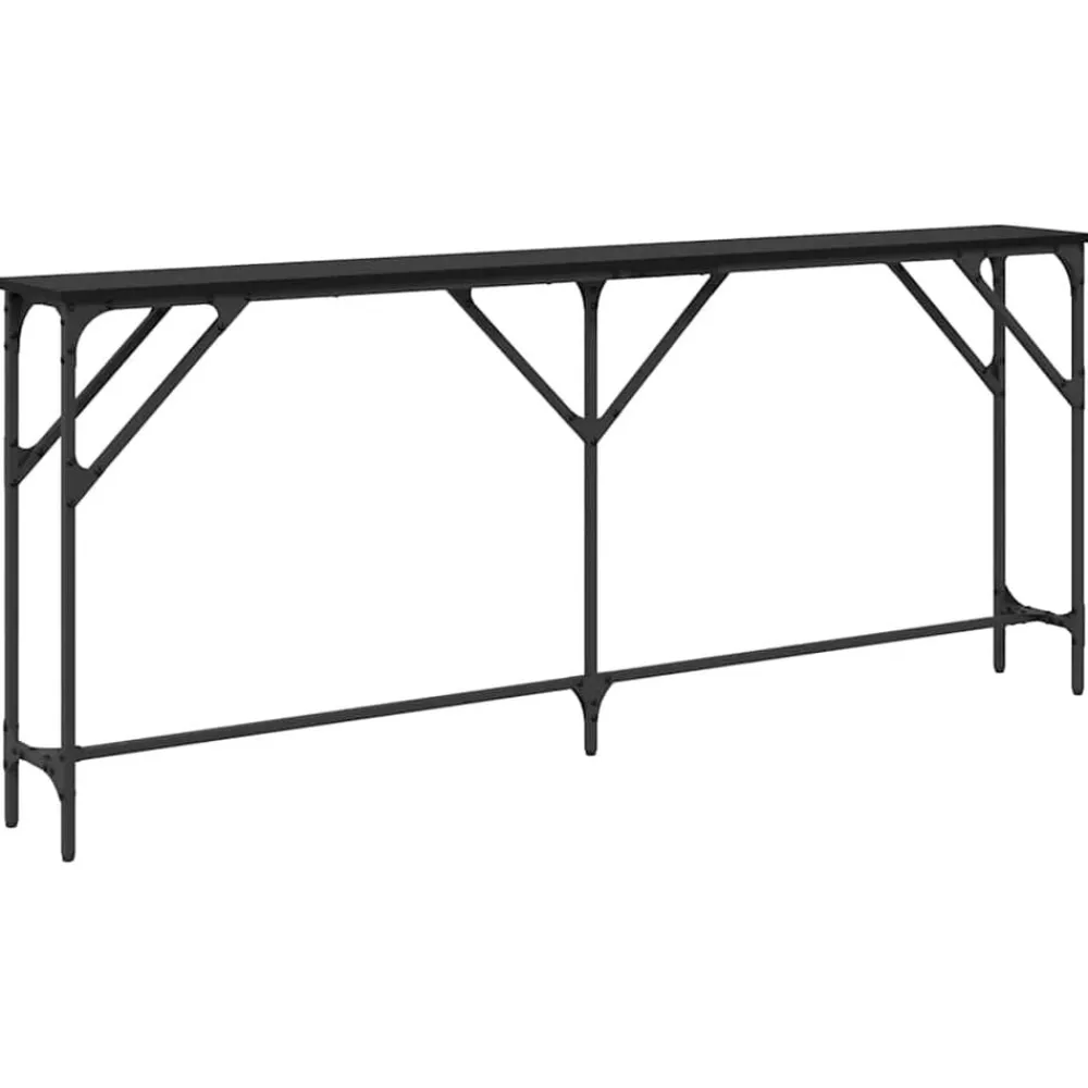 Tables-vidaXL Table console Chêne noir 180 x 23 x 75 cm Chêne noir