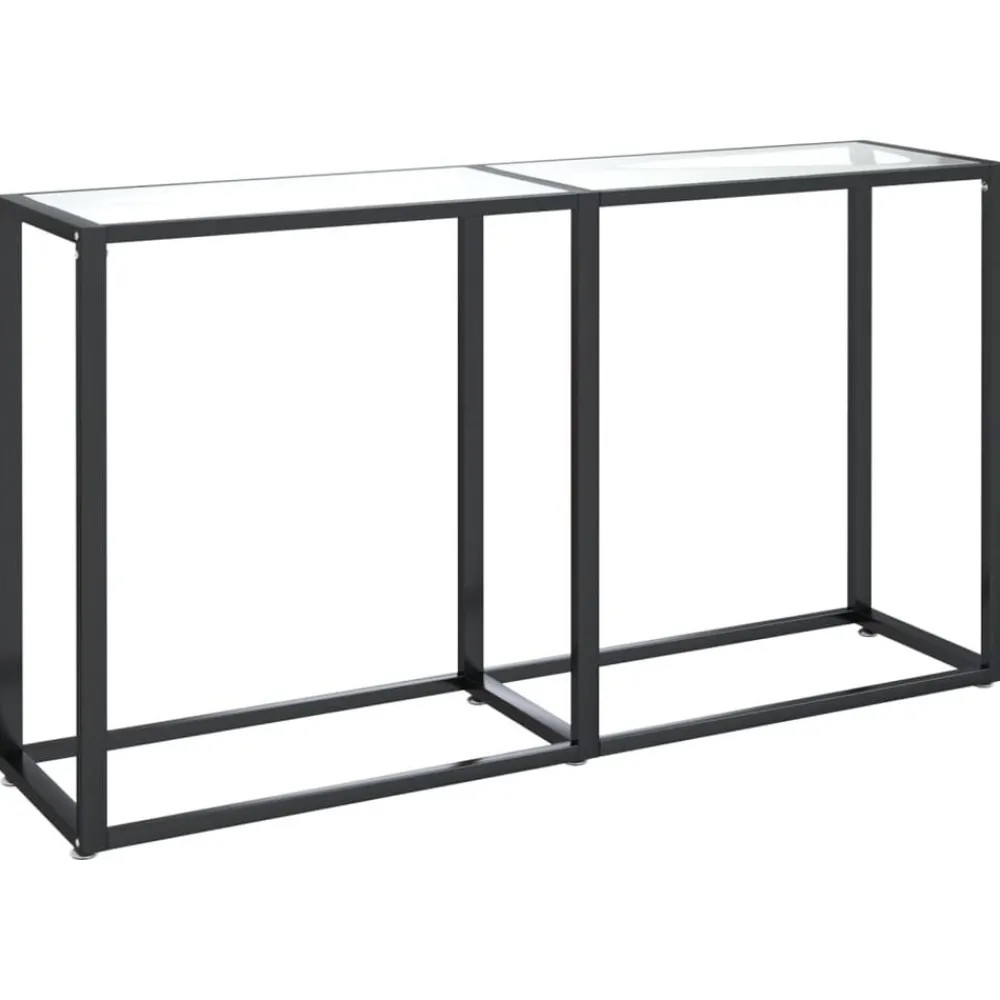 vidaXL Table console 140x35x75,5 cm Verre trempé