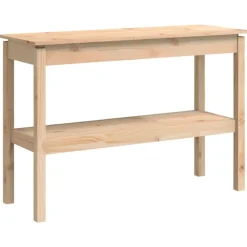 Tables-vidaXL Table console 110x40x75 cm Bois massif de pin Naturel