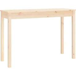 Tables-vidaXL Table console 110x40x75 cm Bois massif de pin Naturel