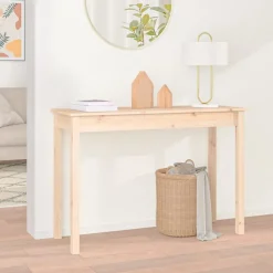 Tables-vidaXL Table console 110x40x75 cm Bois massif de pin Naturel