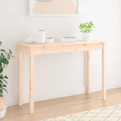 Tables-vidaXL Table console 110x40x75 cm Bois massif de pin Naturel