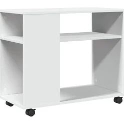 vidaXL Table d'appoint avec roues 70x35x60 cm bois d'ingénierie