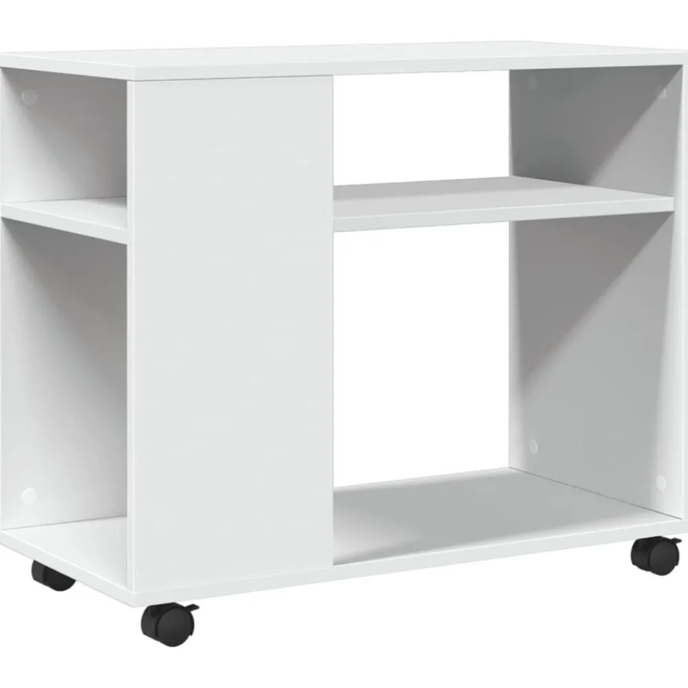 vidaXL Table d'appoint avec roues 70x35x60 cm bois d'ingénierie