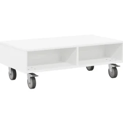 vidaXL Table d'appoint avec roues 90 x 50 x 30 cm