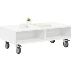 vidaXL Table d'appoint avec roues 90 x 50 x 30 cm
