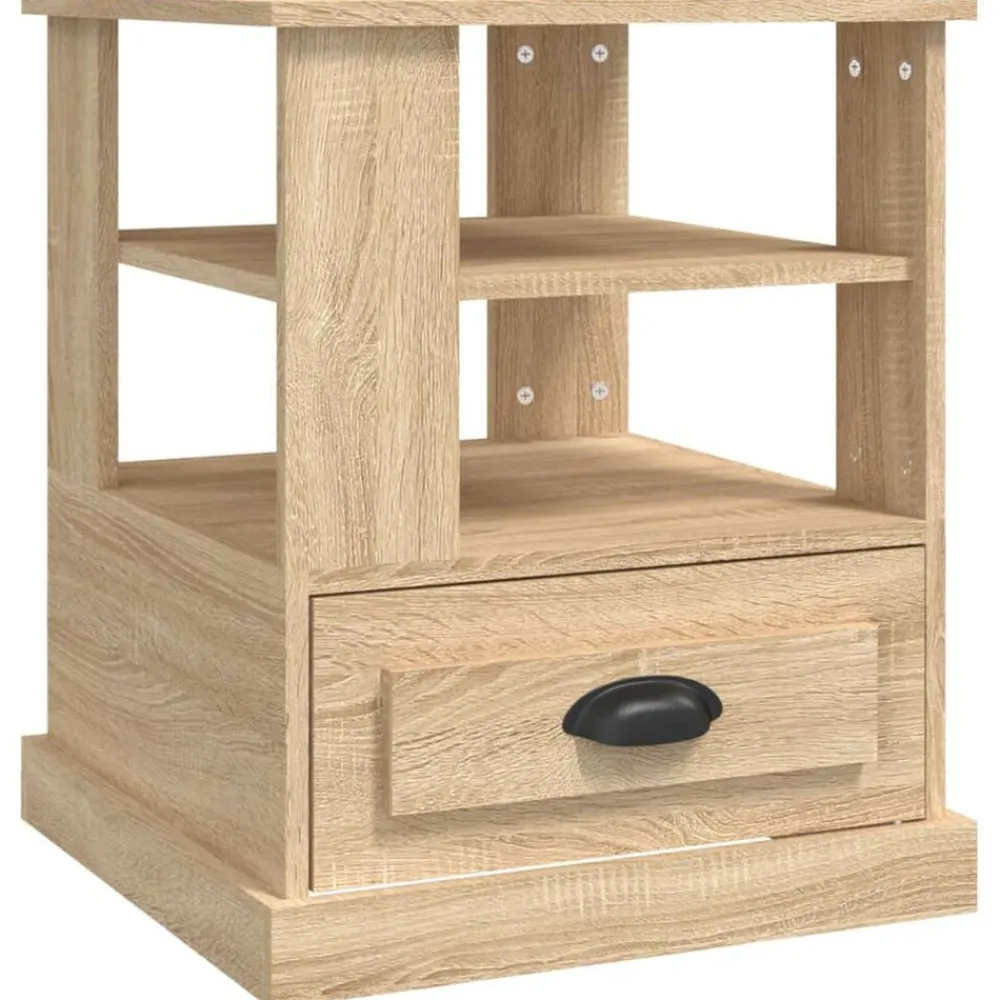 vidaXL Table d'appoint chêne sonoma 50x50x60 cm bois d'ingénierie