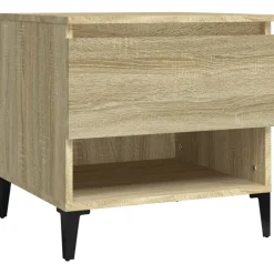 vidaXL Table d'appoint Chêne sonoma 50x46x50 cm Bois d'ingénierie
