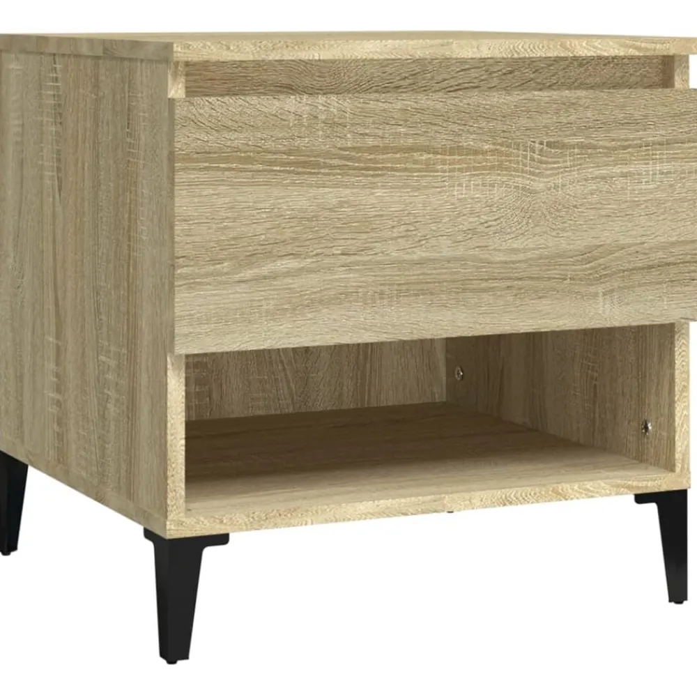 vidaXL Table d'appoint Chêne sonoma 50x46x50 cm Bois d'ingénierie