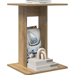 Tables-vidaXL Table d'appoint Chêne artisanal 45 x 40 x 62,5 cm ch&ecirc;ne artisanal