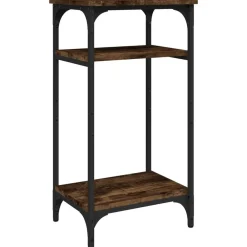 vidaXL Table d'appoint Chêne fumé 40x30x75 cm Bois d'ingénierie