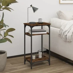 vidaXL Table d'appoint Chêne fumé 40x30x75 cm Bois d'ingénierie