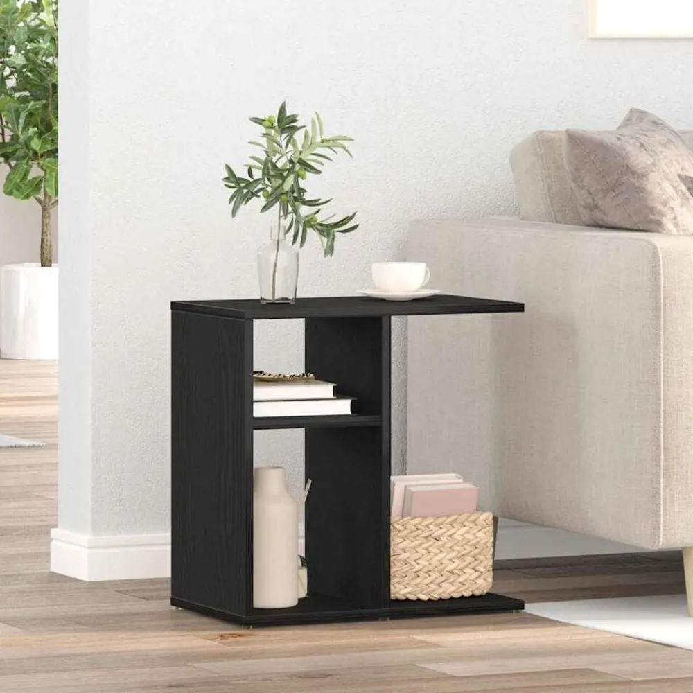 vidaXL Table d'appoint Chêne noir 50 x 30 x 50 cm Bois d'ingénierie