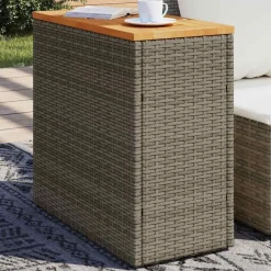 Mobilier De Jardin-vidaXL Table d'appoint de jardin dessus en bois 58x27,5x55 cm Gris