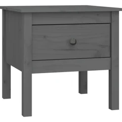 vidaXL Table d'appoint 50x50x49 cm Bois massif de pin