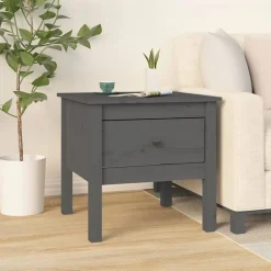 vidaXL Table d'appoint 50x50x49 cm Bois massif de pin