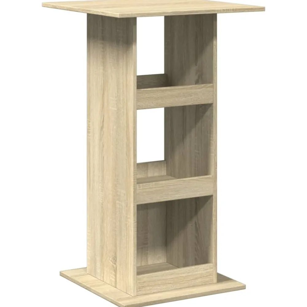vidaXL Table de bar avec rangement chêne sonoma bois d'ingénierie