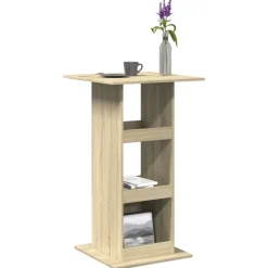 vidaXL Table de bar avec rangement chêne sonoma bois d'ingénierie