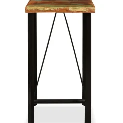 Tables-vidaXL Table de bar Bois de récupération massif 60x60x107 cm Marron
