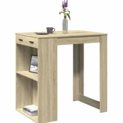Tables-vidaXL Table de bar chêne sonoma 102x70x103,5 cm bois d'ingénierie Ch&ecirc;ne sonoma