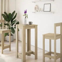 Tables-vidaXL Table de bar chêne sonoma 51x50x103,5 cm bois d'ingénierie Ch&ecirc;ne sonoma