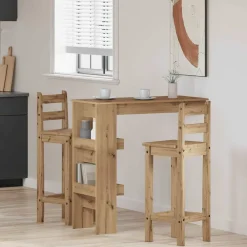 Tables-vidaXL Table de bar murale chêne artisanal bois d'ingénierie ch&ecirc;ne artisanal