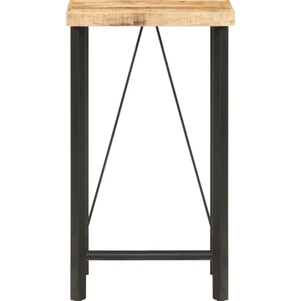 Tables-vidaXL Table de bar 60x60x107 cm Bois de manguier brut